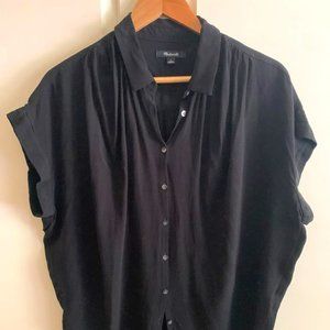 Madewell Drapey Blouse in Classic Black